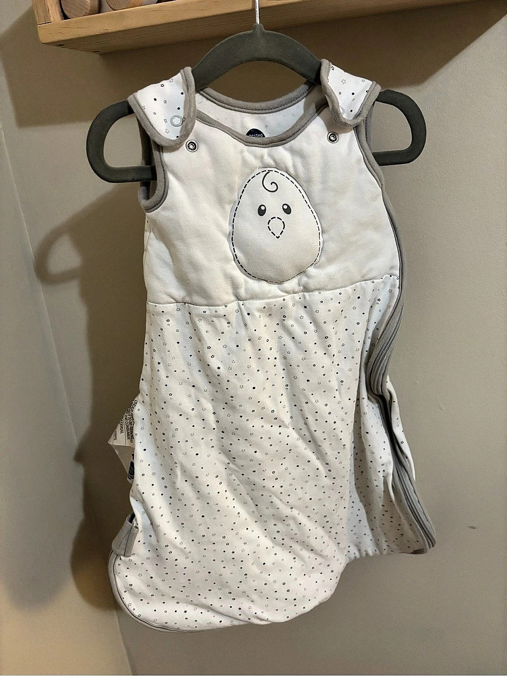 Nested Bean Zen Sack Classic Baby White Polka Dot Footie